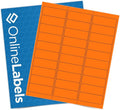 Neon Orange Address Labels by OnlineLabels