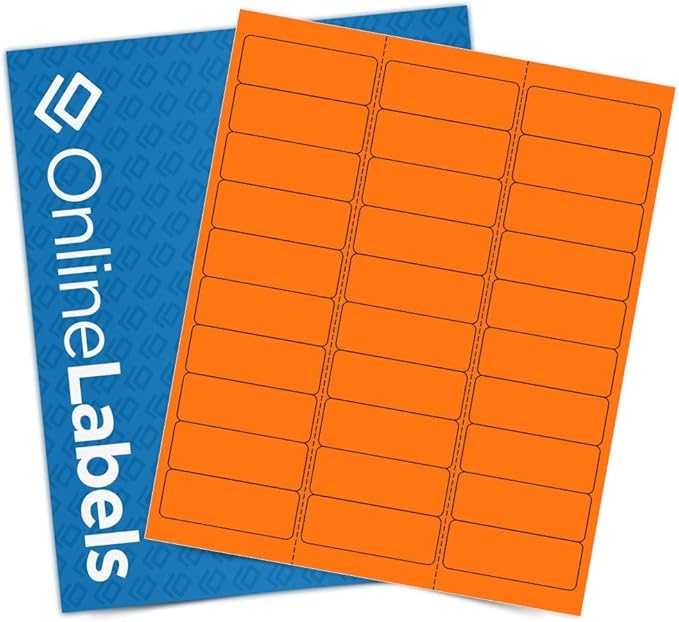 Neon Orange Address Labels by OnlineLabels