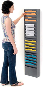 Global Industrial Steel Medical Chart Hanging Wall File Holder, 20 Pockets - Image 4