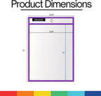 Performore Oversized Dry Erase Sleeves 50 Pack – 14" x 10.25" Reusable Write & Wipe Pockets with Eyelet, Clear Plastic Sleeves for Classroom, Worksheets, Office Use