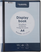 HF2 A4 Front View Display Book with 20 Pockets - Black