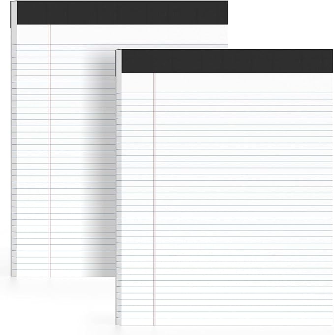 AILZFEI 2 Pack of Legal Pads 8.5 x 11 College Ruled Writing Pads 8.5" x 11.75" by Unknown