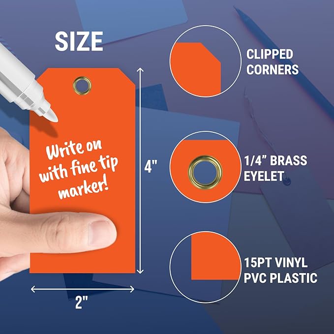 Tags 4 Less 15 Mil Waterproof Plastic Tags, Outdoor Tagging, Equipment Labeling - Image 3