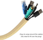 CrocSee 25ft - 1/2 inch Braided Cable Management Sleeve Cord Protector - - Image 2