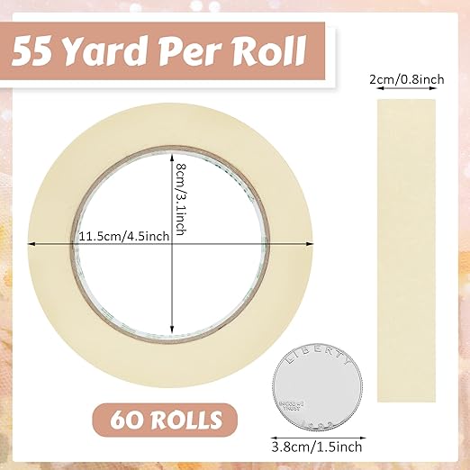 Fainne Masking Tape Bulk General Purpose Masking Painting Tape 55 Yards - Image 2