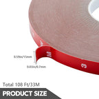 ToLanbbt Double Sided Tape Heavy Duty Waterproof Mounting Adhesive Tape Foam - Image 2