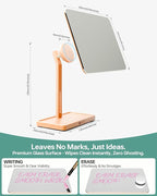 YEOUX Premium Desktop Glass Mirror, Dry Erase Board & Magnetic Phone Stand - Image 7