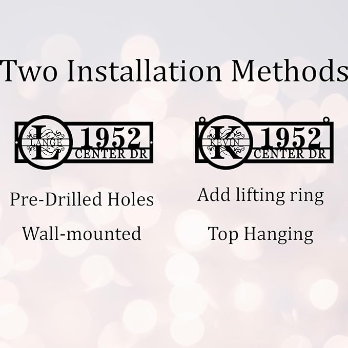 Custom Address Numbers for House, Personalized Hanging Metal Address Signs for - Image 2