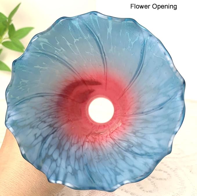 Bieye LS67 Lily Flower Blown Glass Lampshade - Image 4