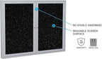 Ghent 48" x 60" 2-Door indoor Enclosed Recycled Rubber Bulletin Board, Shatter - Image 4