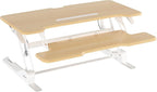 Mount-It! Height Adjustable Standing Desk Converter, 38” Wide, Desk Riser - Image 9