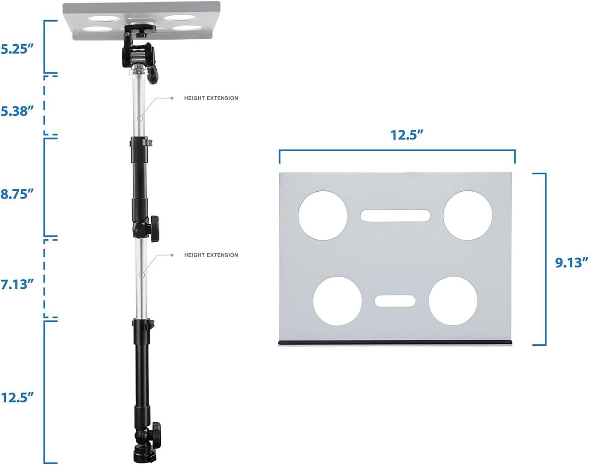 Mount-It! Car Laptop Mount, No-Drill Passenger Seat Stand, 12-15.4" Laptops