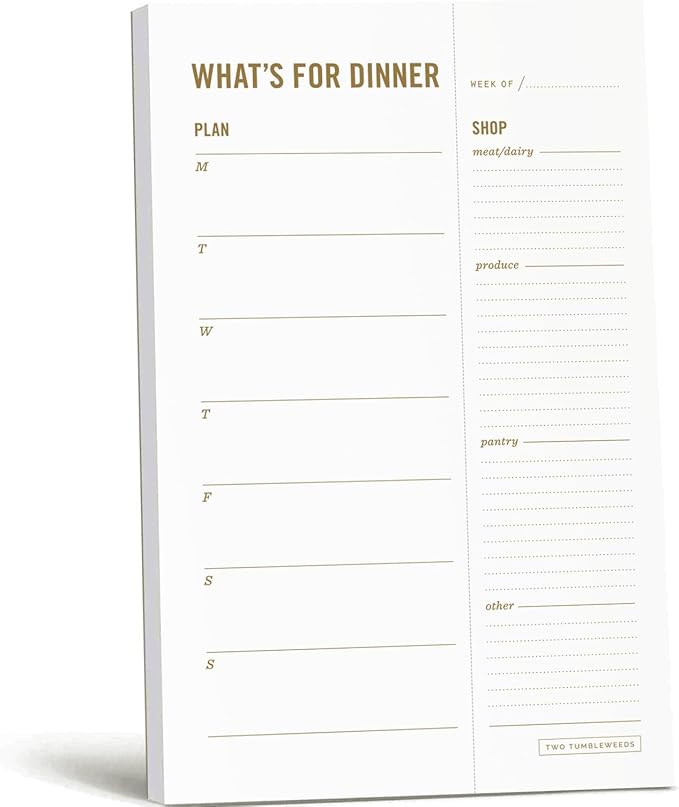 Meal Planning Notepad by TwoTumbleweeds