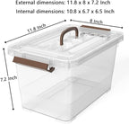 WYT 6-Pack Clear 7 Quart Storage Latch Box/Bins, Plastic Stackable Latching Box - Image 2