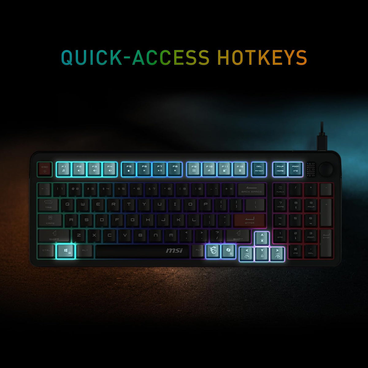 MSI Forge GK110 Combo US – Gaming RGB Keyboard & Mouse Set, 26-Key Anti-G...