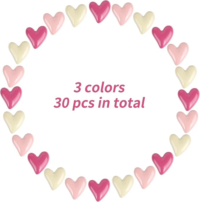 30pcs Heart Push Pins, Decorative Push Pin Pink Cute - Image 6