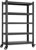 lauxery 5-tier heavy duty storage shelves with lockable, main product view