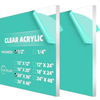 CALPALMY 1/2" Thick Clear Acrylic Sheets 24" x 36", Pre-Cut Plexiglass Sheets by CalPalmy