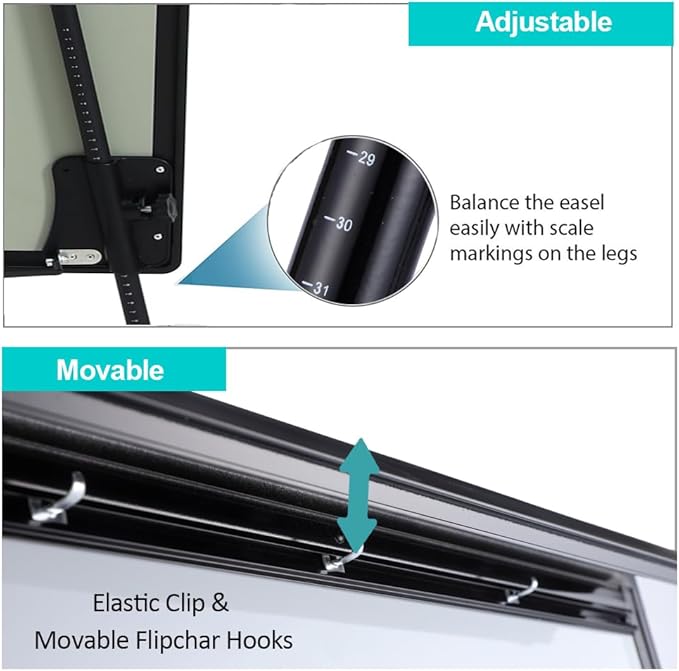DexBoard 40" x 28" Magnetic Dry Erase Easel Board - Image 4