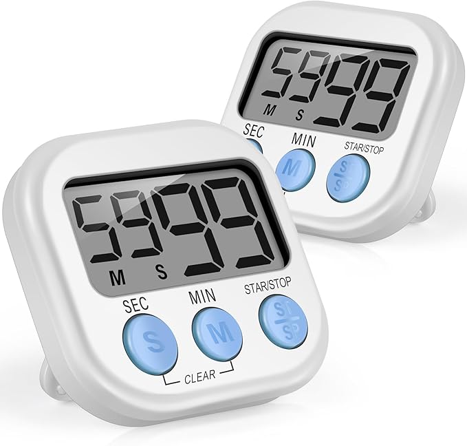 Weewooday 2 Pcs Digital Kitchen Timer Magnetic Timer Bulk On/Off Switch Minute by Weewooday