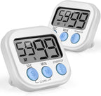 Weewooday 2 Pcs Digital Kitchen Timer Magnetic Timer Bulk On/Off Switch Minute by Weewooday