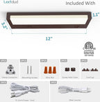 Leetdud LED Under Cabinet Lighting Hardwired or Plug in, 12 Inch 6W, Dimmable 5 - Image 9