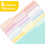 SUNEE File Folders, 120 Pack Manilla Folders 8.5 x 11, Colored File Folders - Image 4