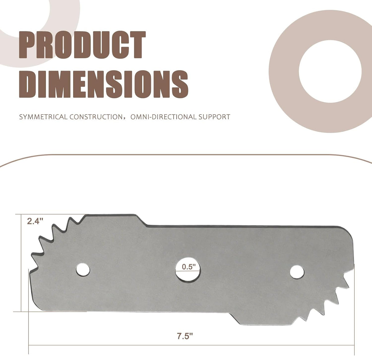 7-1/2 inch 243801-02 Edger Blade Heavy Duty Steel 12 Pack