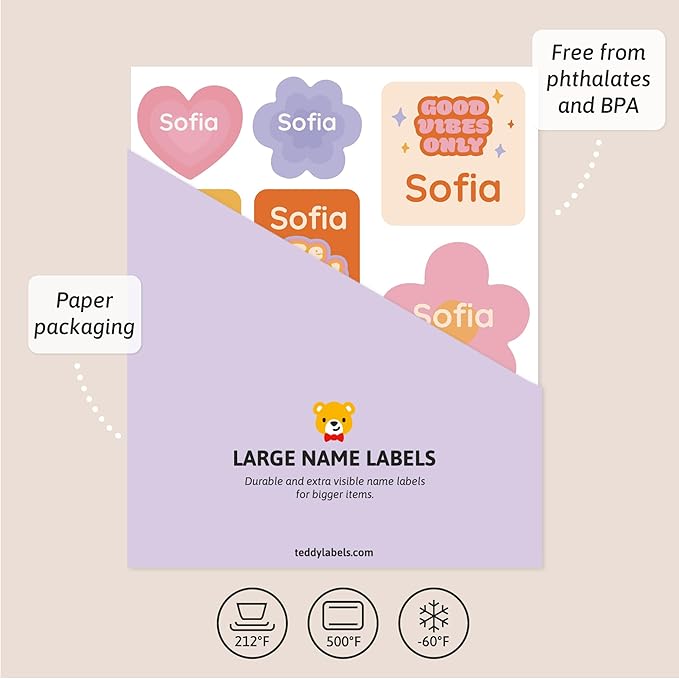 Large Name Labels for Kids - Image 3