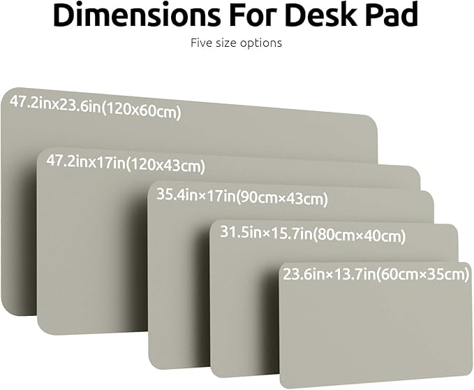YSAGi Leather Desk Protector, Office Mat, Large Mouse Mat, Non-Slip PU Leather - Image 4