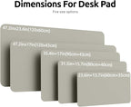 YSAGi Leather Desk Protector, Office Mat, Large Mouse Mat, Non-Slip PU Leather - Image 4