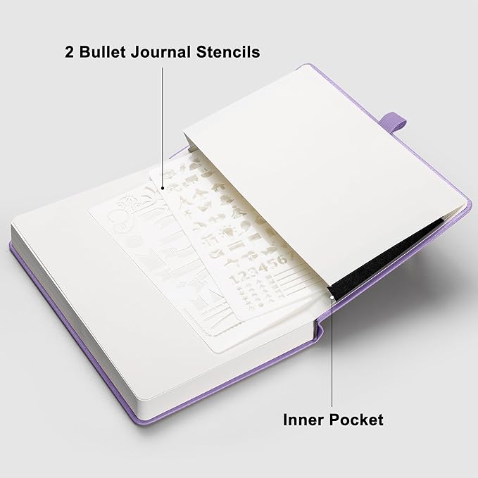 RETTACY Bullet Dotted Journal Notebook, 320 Numbered Pages, A5 Medium Size - Image 6