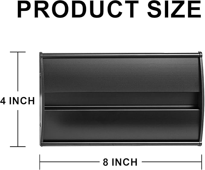 Set of 5 –Sturdy & Elegant Black Aluminum Wall Mount Name Plate Holder - Image 4