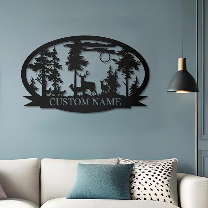 Personalized Deer Metal Cabin Sign | Custom Metal Sign | Personalized Camping - Image 6