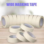 Fainne 18 Rolls Masking Tape Bulk 1.41 Inch Beige Wide Thin White Color - Image 5