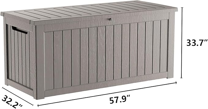 PATIOEASY Outdoor Storage Box 270GAL Waterproof Resin Deck Box, UV-Resistant - Image 2