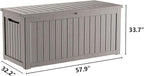 PATIOEASY Outdoor Storage Box 270GAL Waterproof Resin Deck Box, UV-Resistant - Image 2
