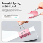 WORPSON 408 PCS Binder Clips Paper Clamps Assorted Sizes and Push Pins - Image 6