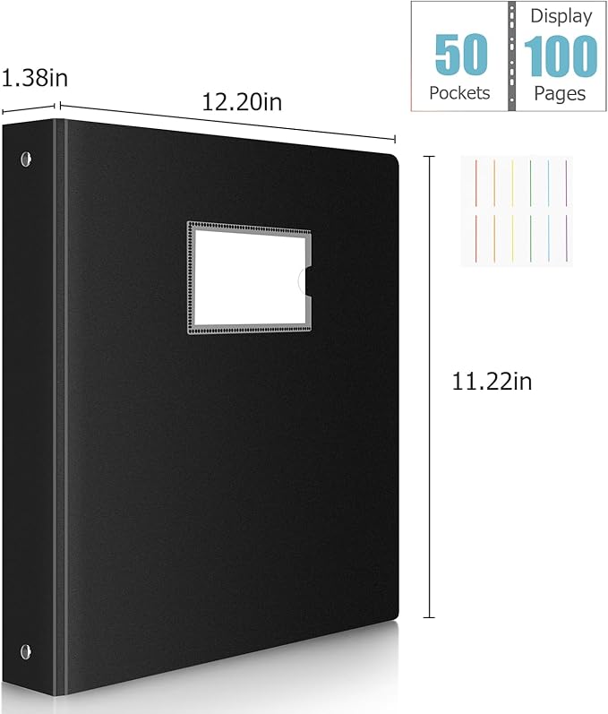 Uquelic 50-Pocket Binder with Plastic Sleeves, High-Capacity Document Organizer - Image 5