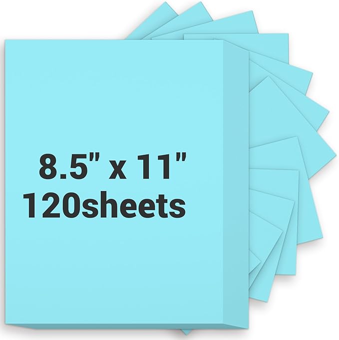 Cardstock 8.5 x 11, Thick Printer Paper 75 lb/200 gsm, 120 Sheets Card Stock by Glyanlee