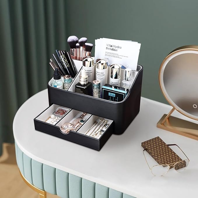 KINGFOM Desk Organizer with Drawer, Desk Organizer and Accessories 5 - Image 5