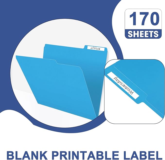 File Folder, PANDRI 170 Pack Colored File Folder, 1/3 Cut Tabs, Letter Size - Image 4