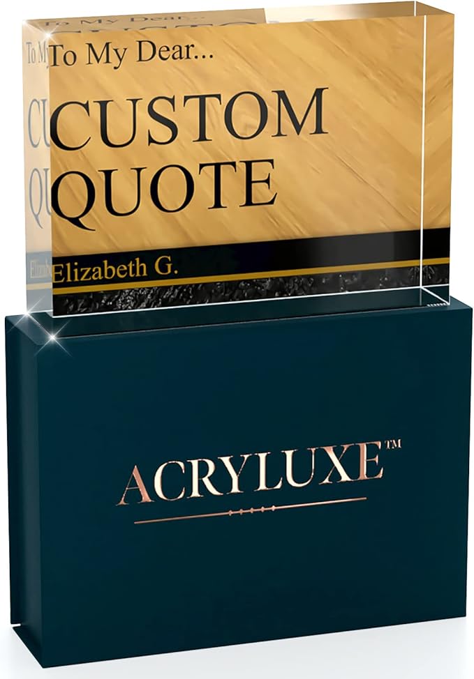 Personalized Gifts, Custom Quote Block Letter Board, Crystal-Clear Acrylic by MySignCenter