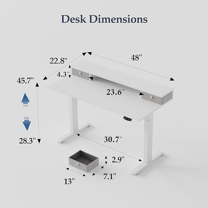 Klicelor 48 Inch Electric Standing Desk - Image 3