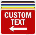 Custom Arrow, Custom Directional Sign, Left Arrow, 10x14 Inches, 55 mil thick by MySignCenter