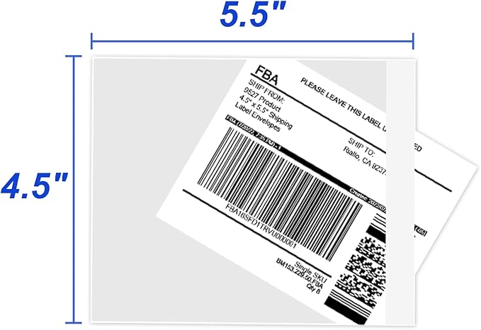 9527 Product 4.5" x 5.5" Clear Adhesive Top Loading Packing List/Shipping Label - Image 3