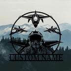 Personalized Metal Airplane Wall Art, Airplane Name Sign, Customized Pilot Name - Image 3