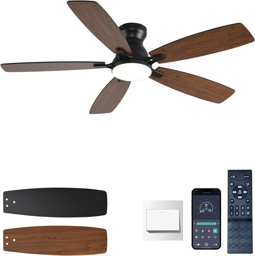 nkpu ceiling fans with lights, low profile ceiling, main product view