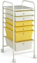Giantex 6 Storage Drawer Cart Rolling Organizer Cart - Image 9