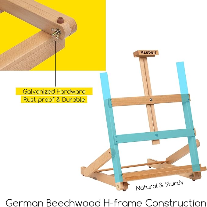 MEEDEN Heavy-Duty H-Frame Tabletop Easel: Adjustable Studio Desktop Easel - Image 5